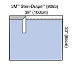 3M STERI-DRAPE Adhesive Towel Drape, 39" x 33", Absorbent Impervious Material, 30/box, 4 box/case. MFID: 9085