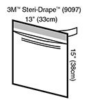 3M STERI-DRAPE Instrument Pouch, 13" x 15", Large, Clear Plastic, 100/box, 2 box/case. MFID: 9097