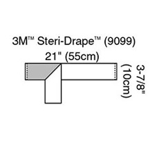 3M STERI-DRAPE Operation Tape, 3" x 21", 250/box, 2 box/case. MFID: 9099