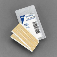 3M STERI-STRIP Antimicrobial Skin Closure, &#189;" x 4", 6 strips/env, 50 env/box, 4 box/case. MFID: A1847