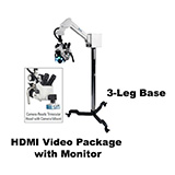 Colpo-Master I Suspension-Arm LED Colposcope, HDMI Video Package with HD Camera, & HD 1080p Monitor, 3 Leg Base. MFID: CS-103T-HDM