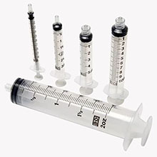 BD Syringe Only, 5mL w/ slip tip, Non-Sterile, Bulk, 1400/case. MFID: 301028