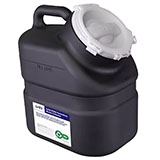 BD RCRA Hazardous Waste Container, 3 gal, Hinge Cap, Black (12 x 7.5 x 10.5), 12/case. MFID: 305066