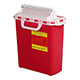 BD Patient/Exam Room Sharps Collector, 3 Gal, Red, Horiz. Entry, 16"x13.5"x6" CB Door. MFID: 305436