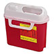 BD Patient/Exam Room Sharps Collector, 10.75"x10.75"x4" Red, Side Entry & CB Door 5.4 Qt. MFID: 305443