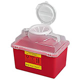 BD Sharps Collector, 14 Qt, Large Funnel Cap, Clear Top, 20/case. MFID: 305480