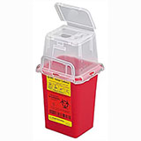 BD Sharps Collector, 1.5 Qt, Phlebotomy, Red, 36/case. MFID: 305487