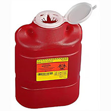 BD Sharps Collector, 8.2 Qt, Large, Red, 12/case. MFID: 305490