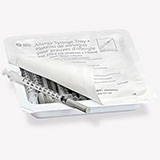 BD Allergist Tray, 1mL w/ Perm Attach Needle, 27 G x &#189;", Regular Bevel. MFID: 305540