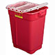 BD Sharps Collector, 17 Gal, Hinged Top, Red, 5/case. MFID: 305610