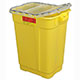 BD Chemotherapy Sharps Collector, 17 Gal, Hinged Top Gasketed, Yellow, 5/case. MFID: 305614