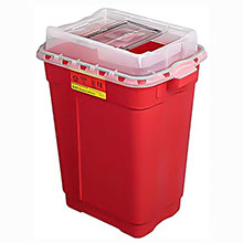 BD Sharps Collector, 19 Gal, Slide Top Gasketed, Red, 5/case. MFID: 305666