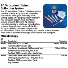 BD VACUTAINER C&S Transfer Straw Kit: 4mL Draw, 13x75mm C&S Preserv Plus, 50/box, 4 box/case. MFID: 364953