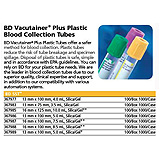 BD VACUTAINER Plus Plastic Serum Tube, 13x100mm, 5.0mL, Gold, 100/box, 10 box/case. MFID: 367986