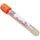 BD VACUTAINER Plastic RST Tube, Orange Hemogard Closure, 13 x 75, 5.0mL, Paper Label, 100/pack, 10 pack/case . MFID: 368774