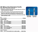 BD WHITACARE Pencil Point Spinal Needle, 27 G x 3&#189;", High Flow, Grey, 10/box, 5 box/case. MFID: 405079