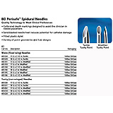 BD Perisafe 17 G x 3&#189;" Weiss Epidural Needle, fixed wings, Mod Tuohy Point, 10/box, 5 box/case. MFID: 405191