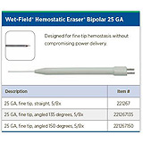 Wet-Field Hemostatic Eraser Bipolar 25G, fine tip, angled 135 degrees. MFID: 221267135