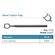 Visitec Swivel Fixation Ring, 13 mm, A polypropylene ring with nine fixation points. MFID: 372242