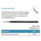 Beaver Sclerotome Knife, Multi-sided, sharp all around. MFID: 375701