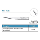 Beaver Mini-Blades, Smaller alternative to Size 11 general blade. MFID: 376500