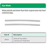BVI Ultracell Eye Wick 2 per pouch, 10/bx. MFID: 40431