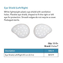 Visitec Eye Shield (Left/Right). MFID: 581019