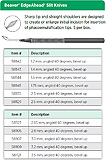 Beaver EdgeAhead Slit Knives, 2.8 mm, angled 40 degrees, bevel up. MFID: 581105