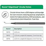 Beaver EdgeAhead Circular Knife, 2.25 mm, angled 60 degrees, 3 mm from tip. MFID: 581112