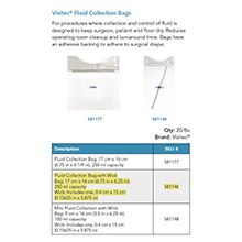 BVI Fluid Collection Bag with Wick, 250ml, 20/bx. MFID: 581146