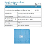 BVI Non-Woven Half Body Aperture Drape with Channel Bag, 500 ml, 10/bx. MFID: 581155