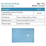 Visitec VISIDRAPE Non-Woven Full Body Aperture Drape. MFID: 581722