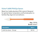 Visitec LASIK PVA Eye Spears, Orange handle, 7 cm (2 3/4 in) 100 count. MFID: 581761