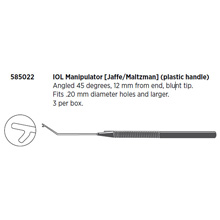 Visitec IOL Manipulator [Jaffe/Maltzman] (plastic handle), Angled 45 degrees. MFID: 585022