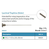 Visitec Lacrimal Trephine [Sisler], .80 mm x 38 mm (21G x 1 1/2 in). MFID: 585031