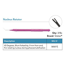 Visitec Nucleus Rotator [Jaffe/Bechert] (plastic handle), 45 degrees. MFID: 585077