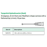 Visitec Tangential Hydrodissector [Hart], .50 x 22 mm (25G x 3/4 in). MFID: 585078