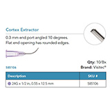 Visitec Cortex Extractor [Charleux], .55 x 12.5 mm (24G x 1/2 in). MFID: 585106
