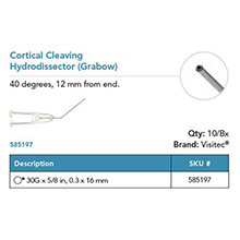 Visitec Cortical Cleaving Hydrodissector [Grabow], .30 x 16 mm (30G x 5/8 in). MFID: 585197