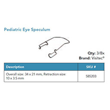 Visitec Pediatric Eye Speculum [Wortham]. MFID: 585203