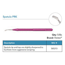 Visitec PRK Spatula, Thin, smooth bottom edge for gently scraping away epithelium. MFID: 585213