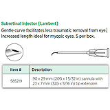 Visitec Subretinal Injector [Lambert], .90 x 29 mm (20G x 1 5/32 in) cannula with tip ext. MFID: 585219