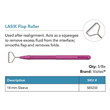 Visitec LASIK Flap Roller [Lindstrom], 14 mm sleeve. Used after realignment. MFID: 585233