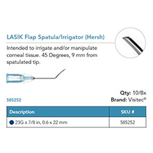 Visitec LASIK Flap Spatula/Irrigator [Hersh], .60 x 22 mm (23G x 7/8 in). MFID: 585252