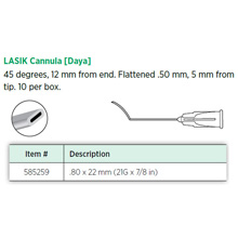 Visitec LASIK Cannula [Daya], .80 x 22 mm (21G x 7/8 in). MFID: 585259