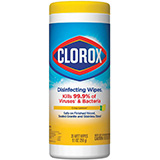 CLOROX Disinfecting Wipes Canister, Crisp Lemon. MFID: 01594