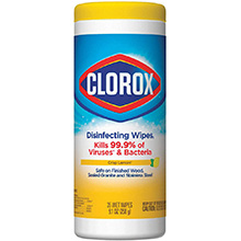 CLOROX Disinfecting Wipes Canister, Crisp Lemon. MFID: 01594