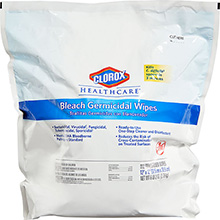 CLOROX Healthcare Bleach Germicidal Wipes Refill Pack, 12"x12". MFID: 30359