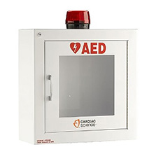 Cardiac Science Wall Mounted Storage Case w/strobe light alarm, security system. MFID: 50-00392-30
