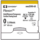 Covidien Flexon Temporary Cardiac Pacing Leads, Taper Point, 0, Clear, 24", SC-6, V-20, &#189; Cir. MFID: 8886258963